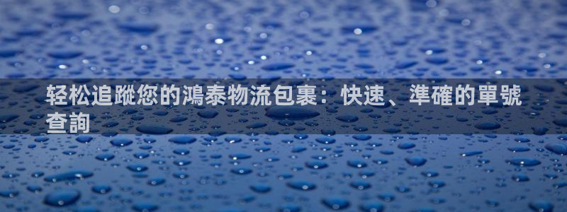 28圈充值不到账：轻松追蹤您的鴻泰物