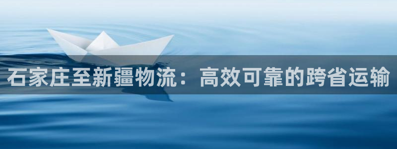 28圈黑吗：石家庄至新疆物流：高效可