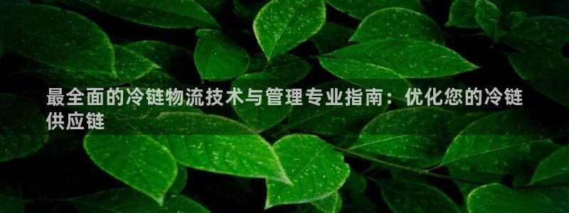 28圈选28ng官网：最全面的冷链物