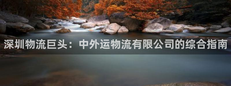 28圈预测：深圳物流巨头：中外运物流
